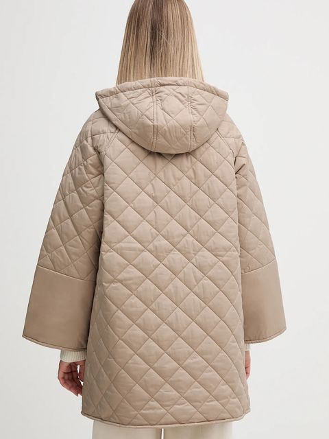 Barbour kurtka Cara kolor zielony przejściowa oversize LQU1887