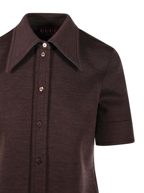 Gucci short-sleeve pont-collar shirt - Brown - zdjęcie produktu nr 2