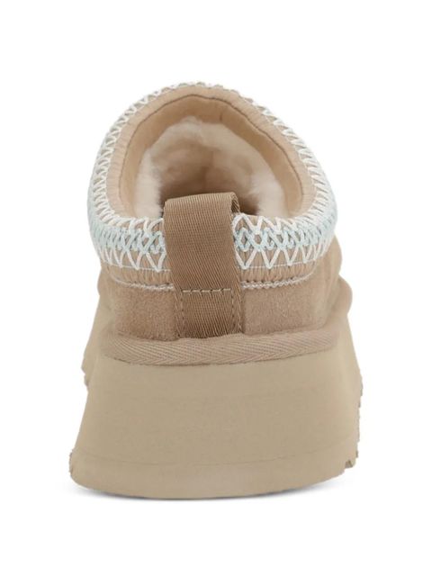 UGG embroidered-trim suede mules - Neutrals