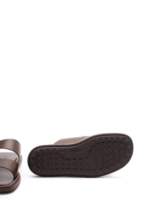 Tod's leather slides - Brown