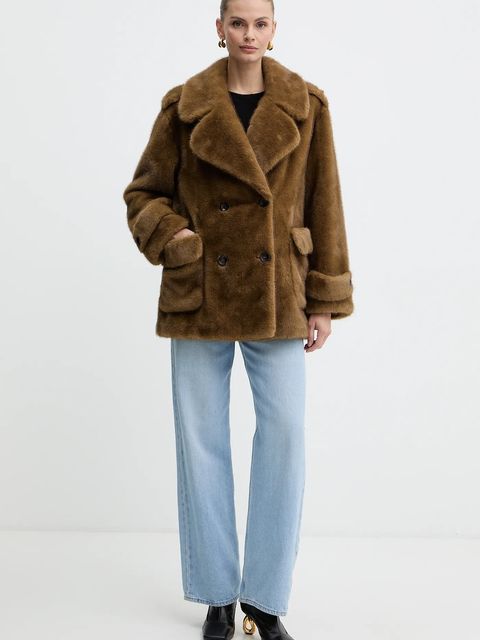 Luisa Spagnoli płaszcz kolor brązowy 542240 - zdjęcie produktu nr 2