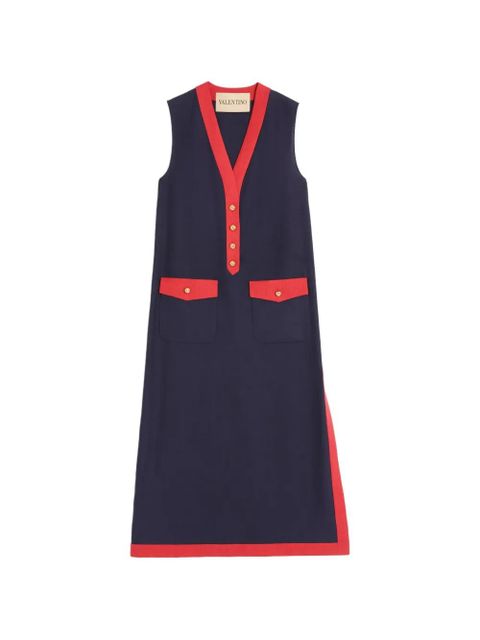 Valentino Garavani midi linen dress - Blue - zdjęcie produktu nr 1