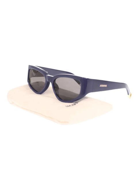 Jacquemus logo-print sunglasses - Blue - zdjęcie produktu nr 2