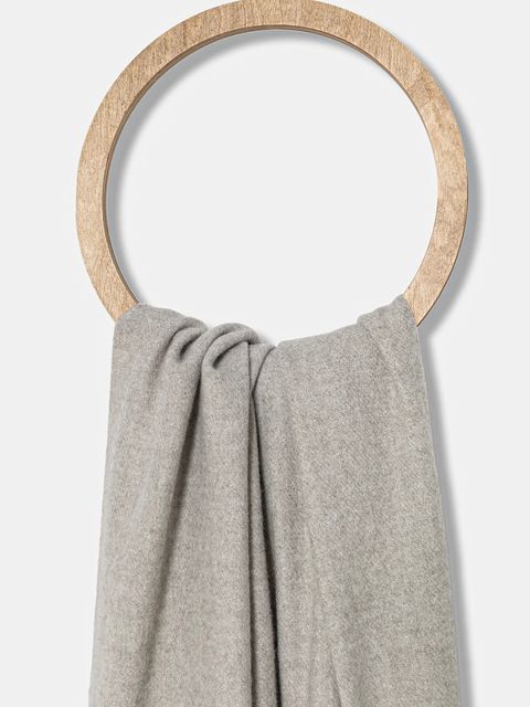 Answear.LAB szalik z wełną kolor szary gładki - zdjęcie produktu nr 2