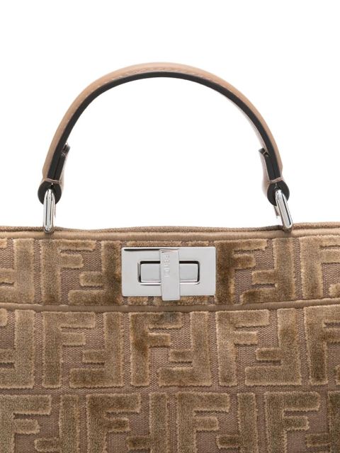 FENDI small Peekaboo ISeeU tote bag - Brown