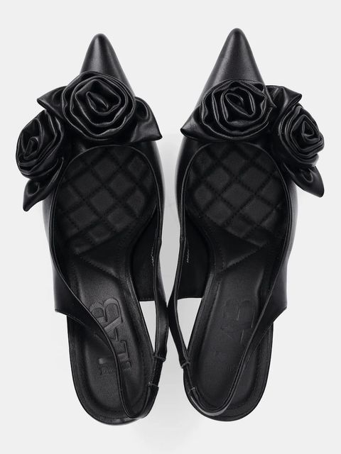 Answear.LAB szpilki skórzane kolor czarny