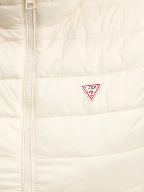 Guess Jeans bezrękawnik damski kolor beżowy przejściowy W5RN55 WHAB2