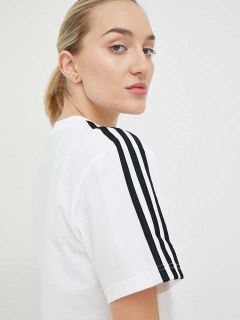 adidas t-shirt bawełniany Essentials kolor biały HR4915