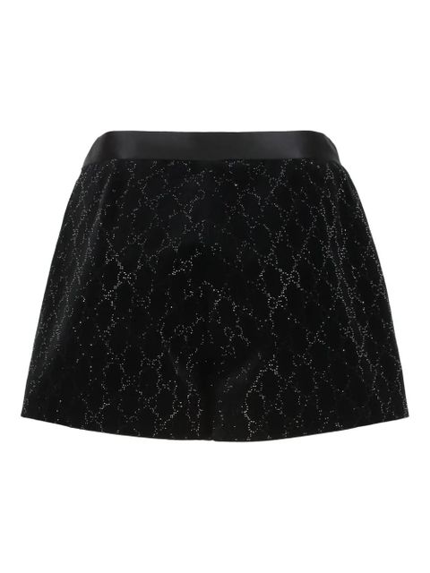 Gucci crystal-embroidery velvet shorts - Black - zdjęcie produktu nr 2
