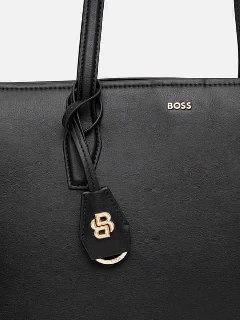 BOSS torebka skórzana kolor czarny 50547750