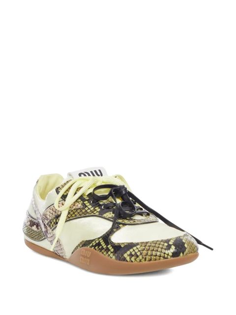 Miu Miu panelled sneakers - Yellow