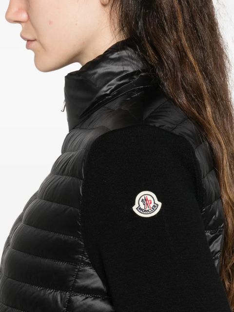 Moncler zip-up quilted jacket - Black