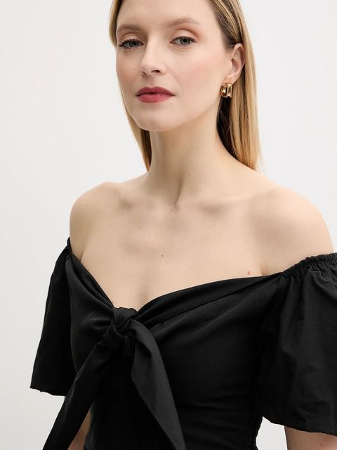 Answear.LAB sukienka kolor czarny mini prosta