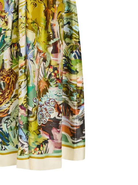 ALEMAIS Jungle Boogie halterneck silk maxi dress - Green - zdjęcie produktu nr 2