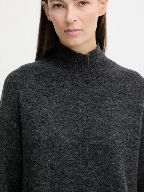 Marc O'Polo sukienka z dodatkiem wełny kolor szary mini oversize 5000007471