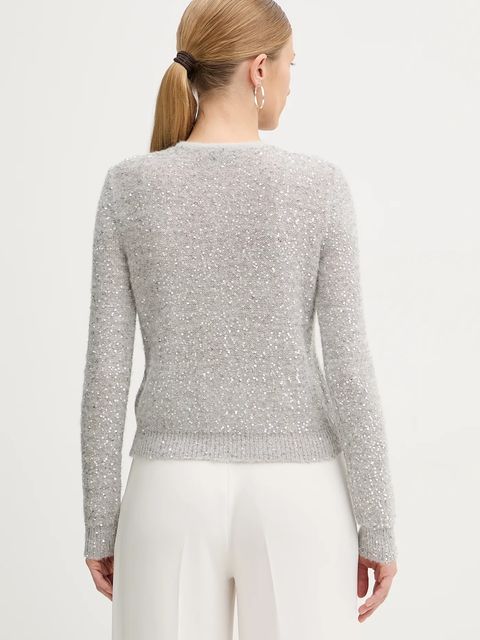 Marella kardigan z dodatkiem wełny damski kolor szary lekki 2523346152200 - zdjęcie produktu nr 2