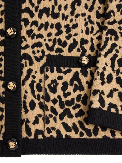 Valentino Garavani animal-print wool cardigan - Neutrals - zdjęcie produktu nr 2