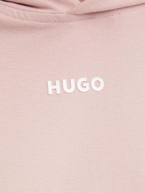 HUGO bluza lounge kolor różowy z kapturem gładka 50490594