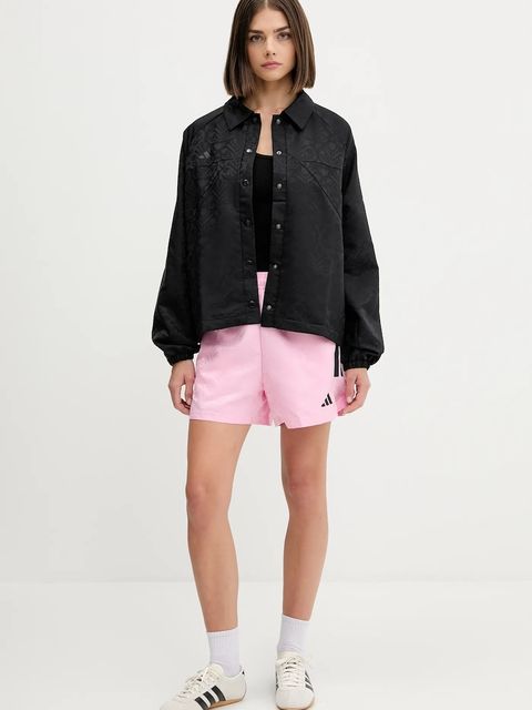 adidas kurtka House of Tiro kolor czarny przejściowa oversize JL7647 - zdjęcie produktu nr 2