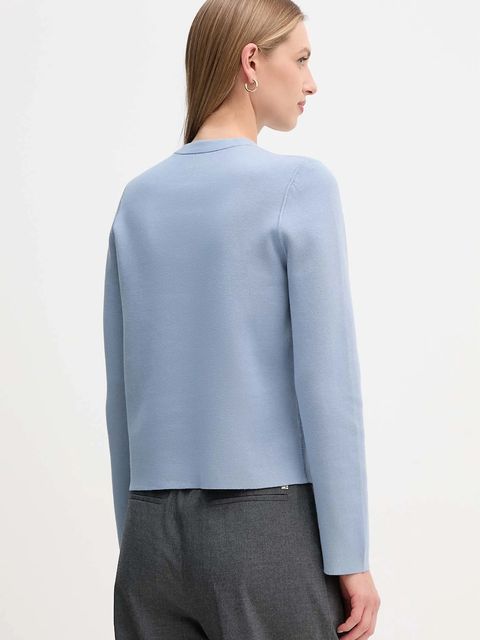 Tommy Hilfiger kardigan dwustronny kolor niebieski lekki WW0WW40846