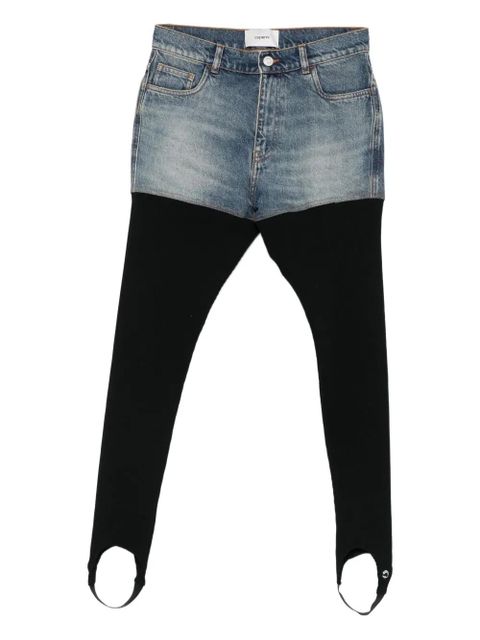 Coperni Hybrid ribbed denim jeans - Blue - zdjęcie produktu nr 1