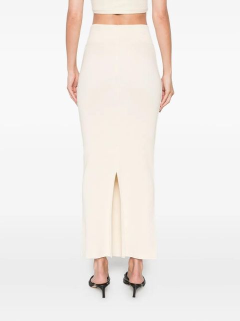 WARDROBE.NYC cotton high-rise skirt - Neutrals