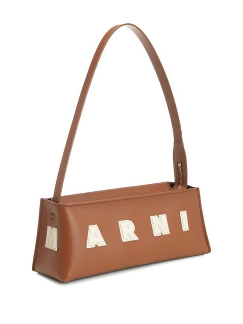 Marni leather shoulder bag - Brown