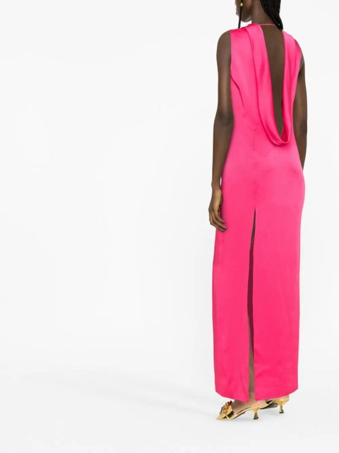 Versace cowl-back gown - Pink