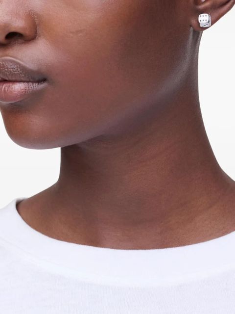 Marc Jacobs X Derrick Adams Dice earrings - Silver