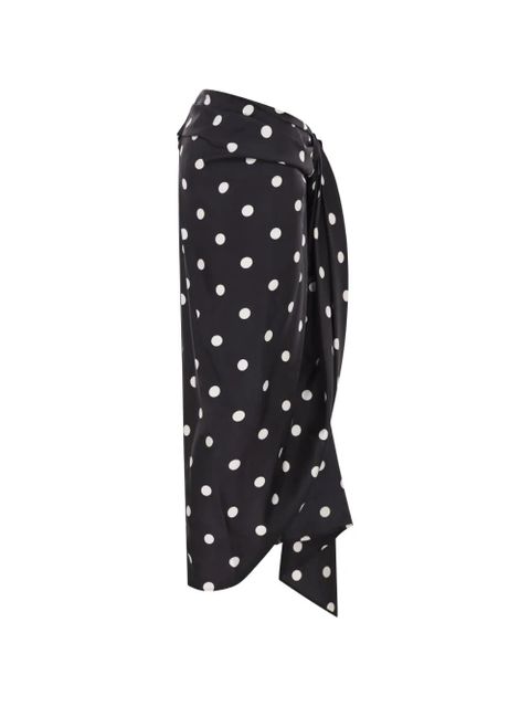 Sportmax polka-dot bow skirt - Black