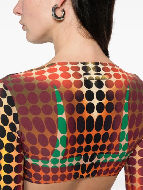 Jean Paul Gaultier polka dot top - Orange