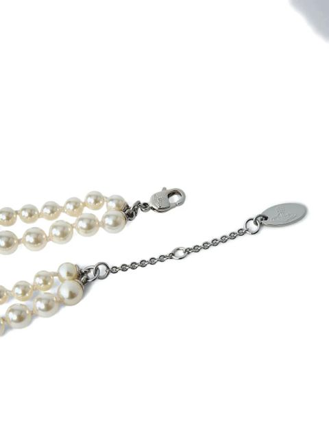 Vivienne Westwood double-pearl orb necklace - Silver - zdjęcie produktu nr 2