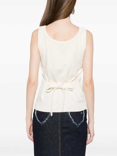 Moschino tie-side top - Neutrals