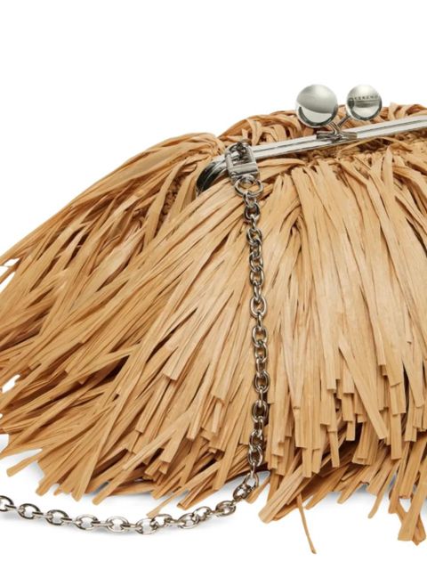 Weekend Max Mara Aquiete fringed shoulder bag - Neutrals