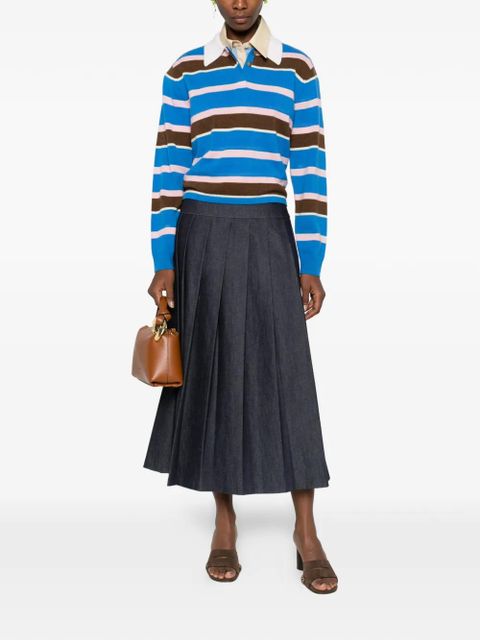 Guest In Residence striped polo top - Blue - zdjęcie produktu nr 2