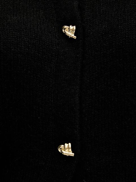 HUGO kardigan z wełną damski kolor czarny 50548248