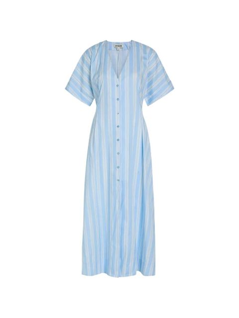 STAUD striped midi dress - Blue - zdjęcie produktu nr 1