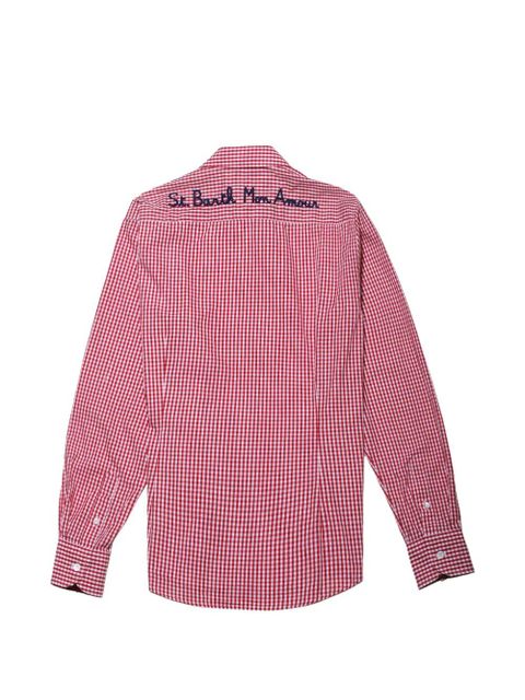MC2 Saint Barth logo-embroidered gingham shirt - zdjęcie produktu nr 2
