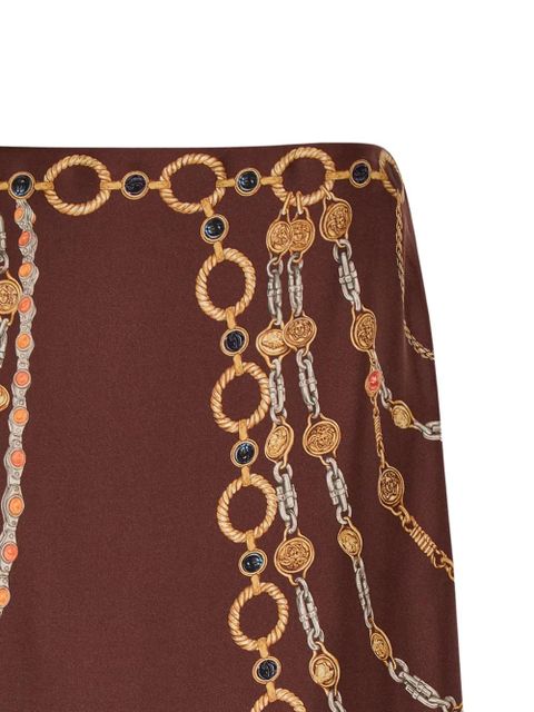 Versace chain-print Medusa Head skirt - Brown - zdjęcie produktu nr 2