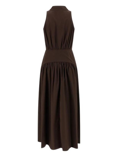 STAUD Romy wrinkled maxi dress - Brown - zdjęcie produktu nr 2