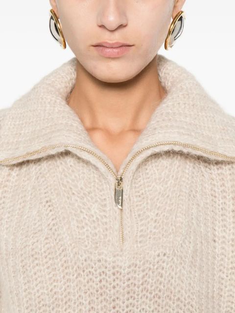 Ba&Sh Beltane half-zip sweater - Neutrals