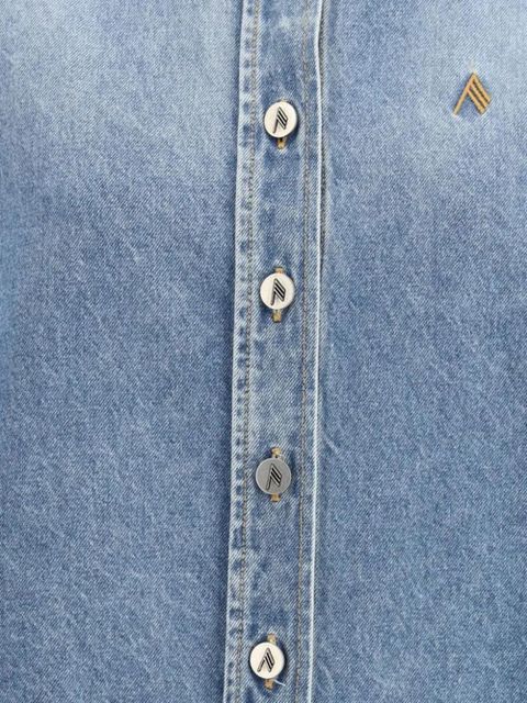 The Attico Diana asymmetric denim shirt - Blue