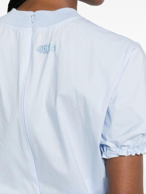 Moschino gathered midi dress - Blue