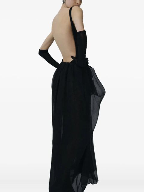 Magda Butrym draped ruffled long skirt - Black - zdjęcie produktu nr 2