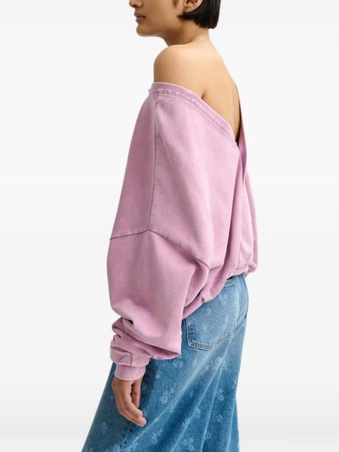 Essentiel Antwerp open-back gathered sweatshirt - Purple