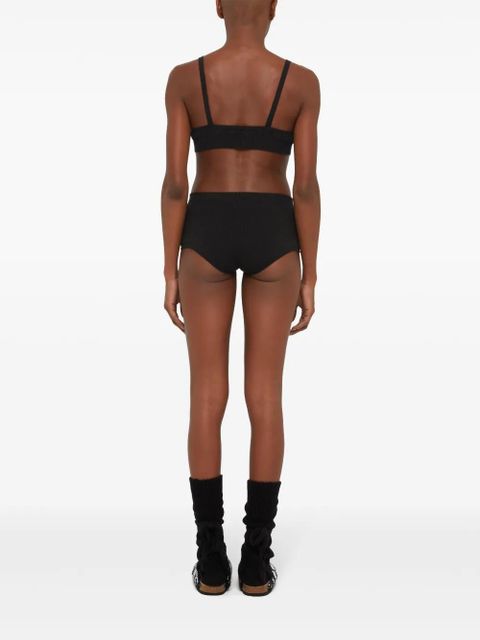 Alanui knitted high-waisted shorts - Black