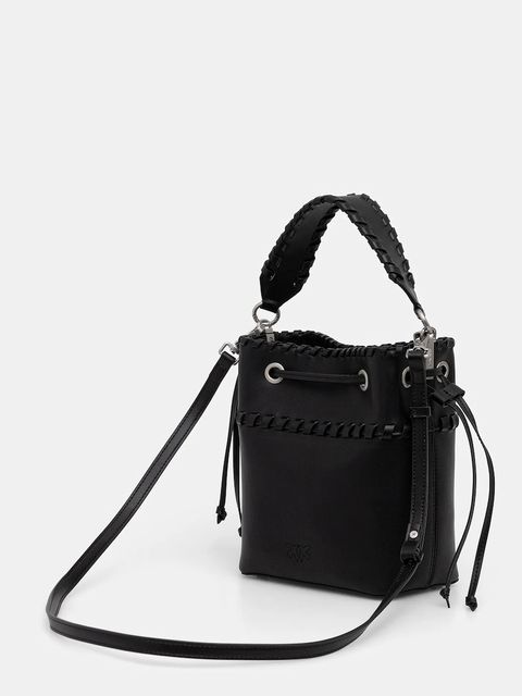 Pinko torebka skórzana kolor czarny 104303 A2OR