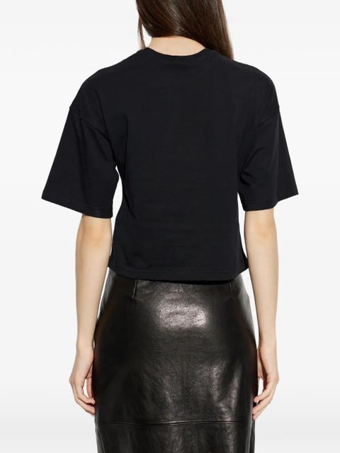 Diesel T-Cropyn floral-print cropped T-shirt - Black