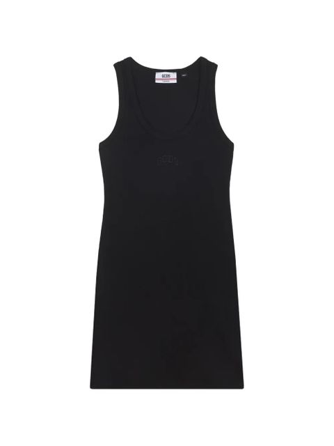 GCDS logo-embroidered mini dress - Black - zdjęcie produktu nr 1