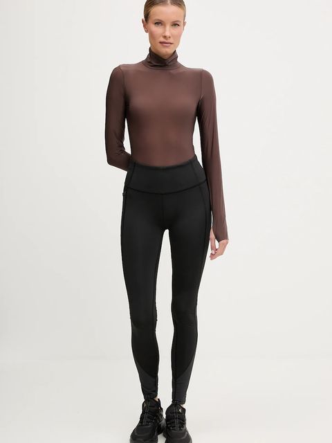 Calvin Klein Performance body treningowe kolor brązowy z półgolfem LVGWF5K139 - zdjęcie produktu nr 2